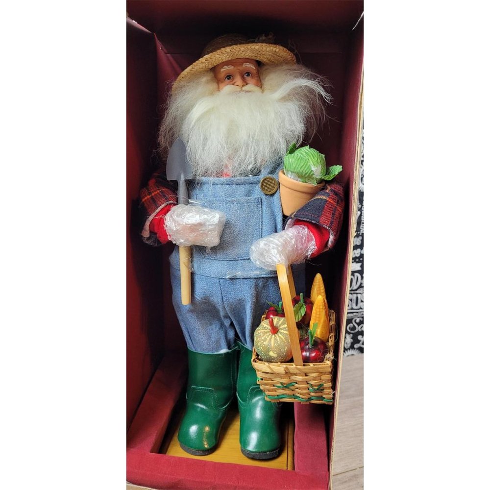 18" Farmer Christmas Santa NWT